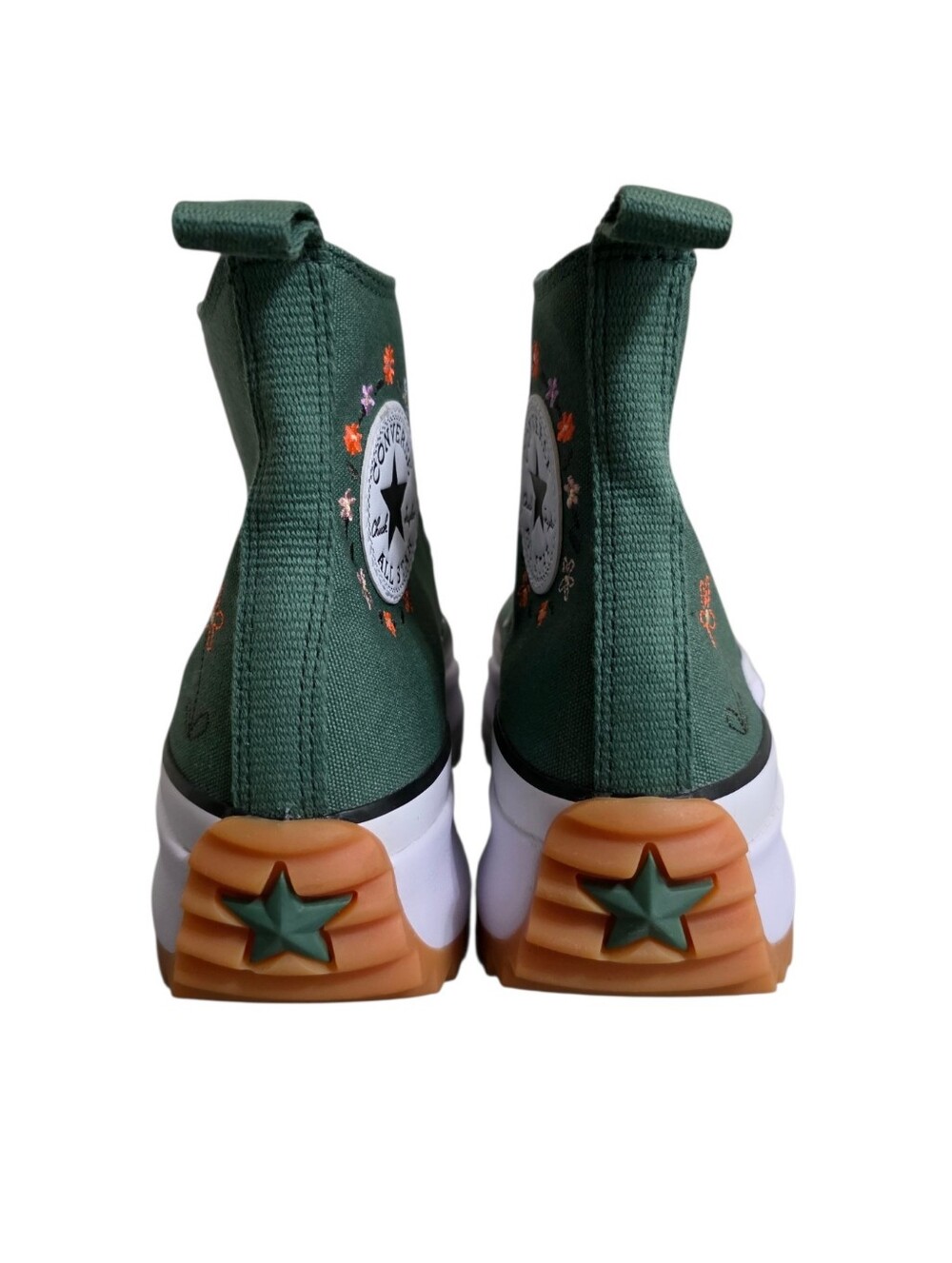 Converse Run Star Hike Platform Little Flowers in Admiral Elm Green Size 9 NWOB - Picture 4 of 6